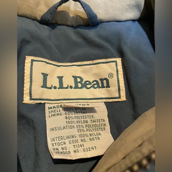 LL Bean insulated Jacket Womens Large Vintage hooded - Picture 3 of 4